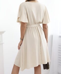 Saty s vrstvenym vystrihem bezovy zada