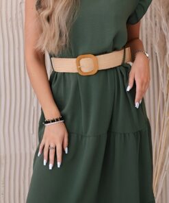 saty s volanky khaki